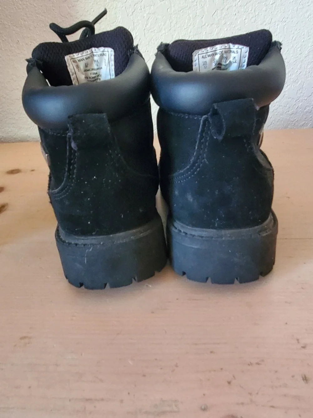 Craftsmen Black Faux Suede Waterproof toddler Boys Boots Size 12